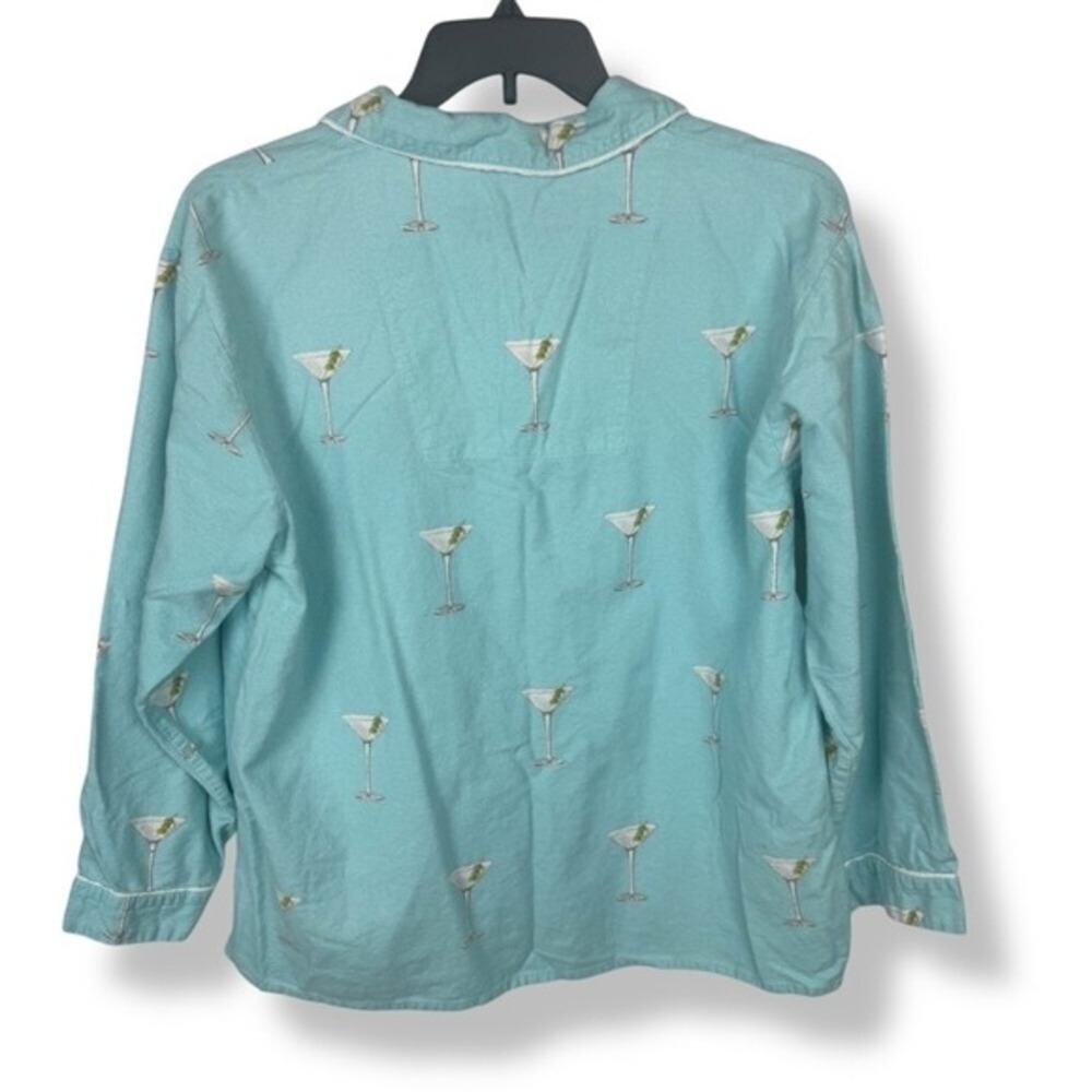 PJ Salvage Pajama Set Womens Size Large Flannel Martini Print Cozy Lounge Sleep - Picture 14 of 14